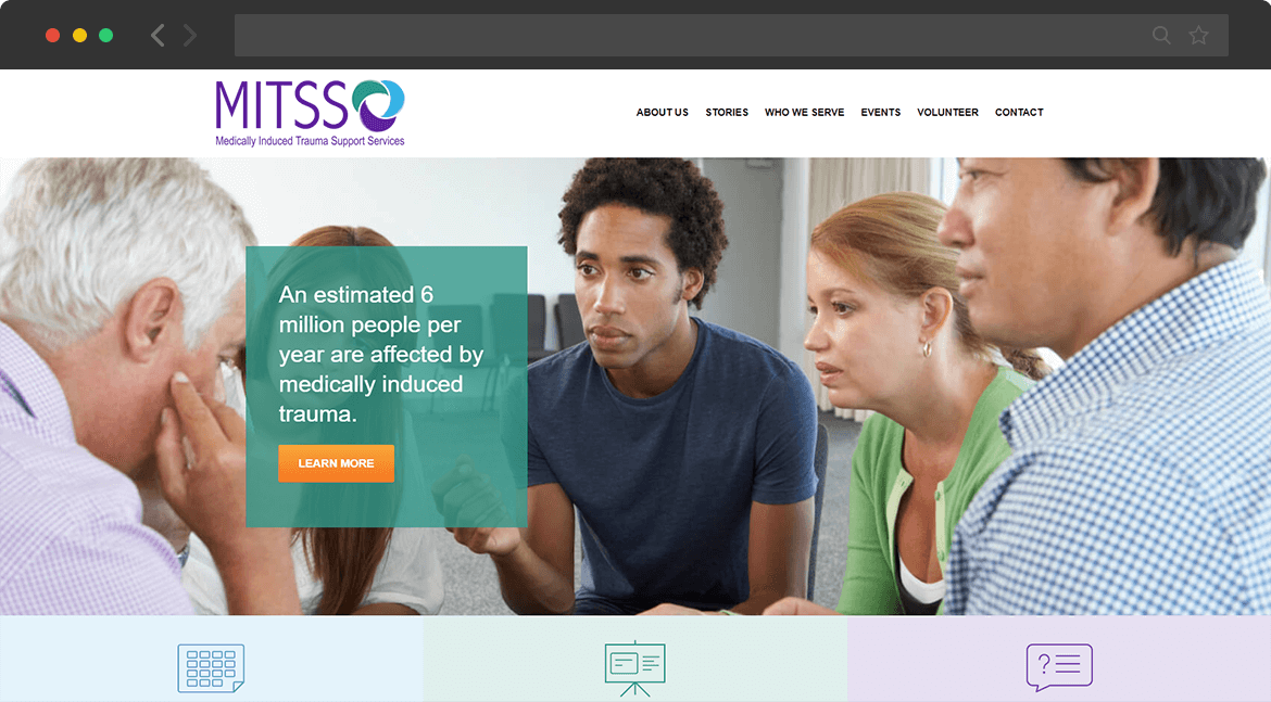 new website homepage screenshot for MITSS