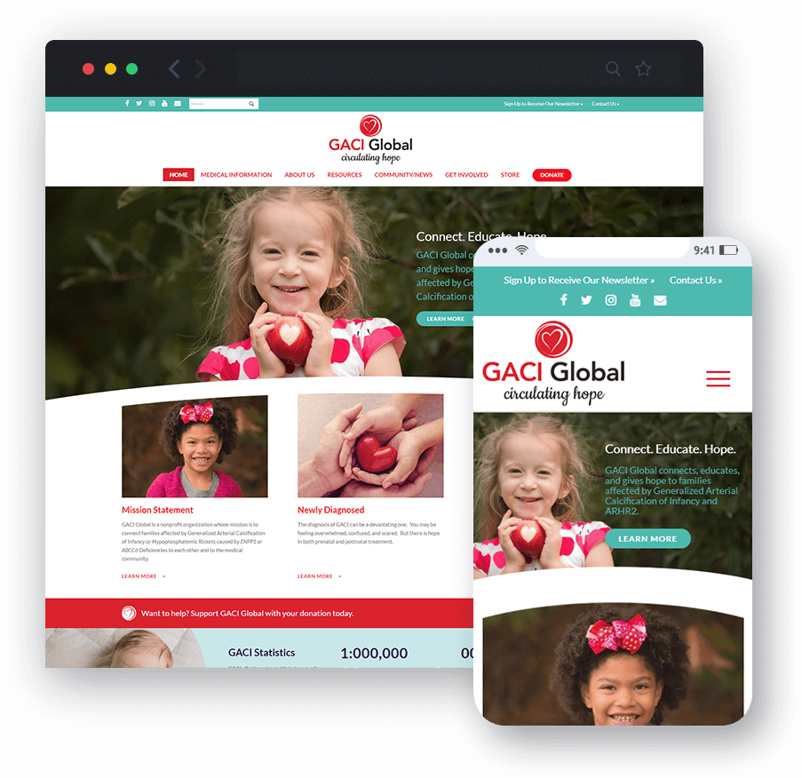 responsive website design for GACI Global
