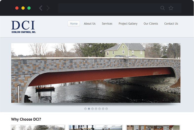 Donlon Coatings website before and after