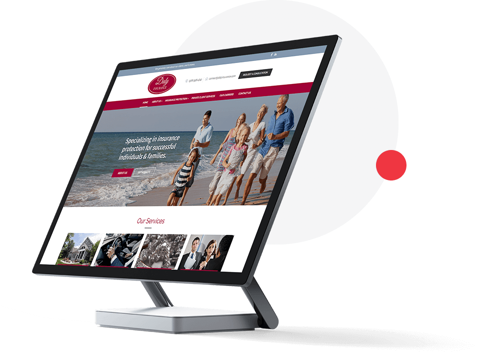 custom website design for Daly Insurance