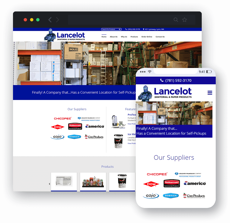 responsive website design for Lancelot Janitorial