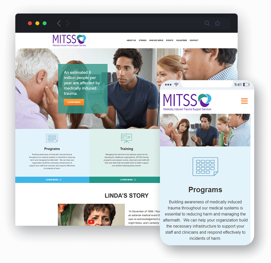 responsive website design for MITSS
