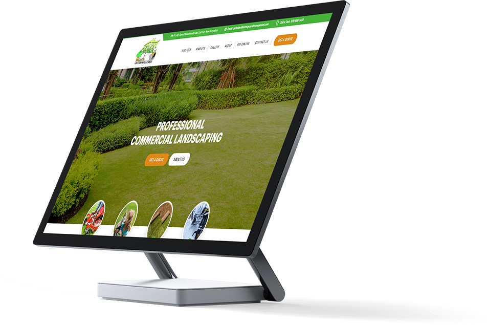 custom website design for Better Grounds Management