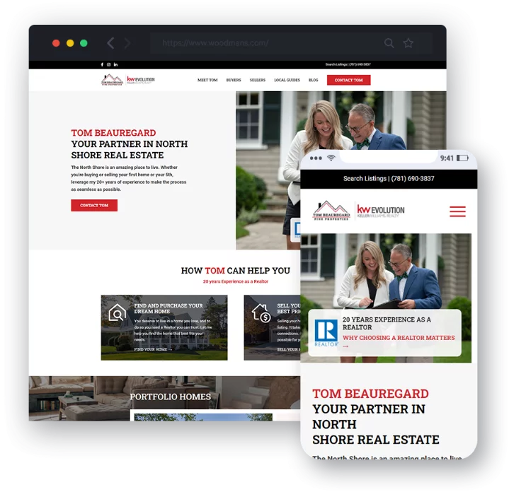 responsive website design for Tom Beauregard Fine Properties