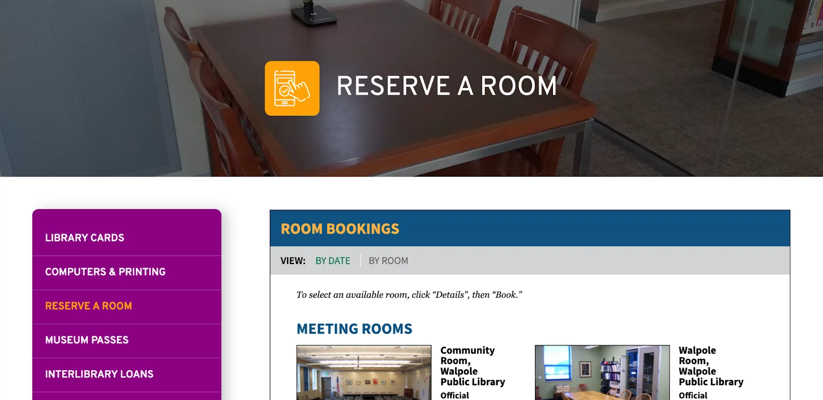 good library website room reservations