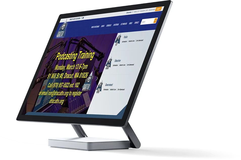 custom website design for Dracut Access Television