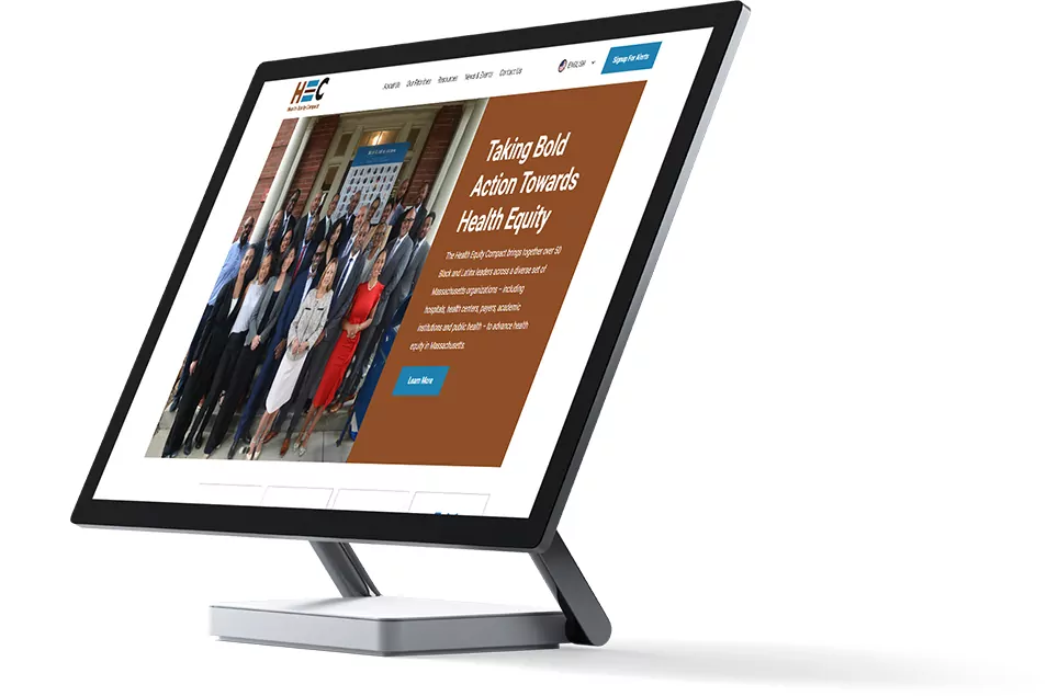 custom website design for Health Equity Compact
