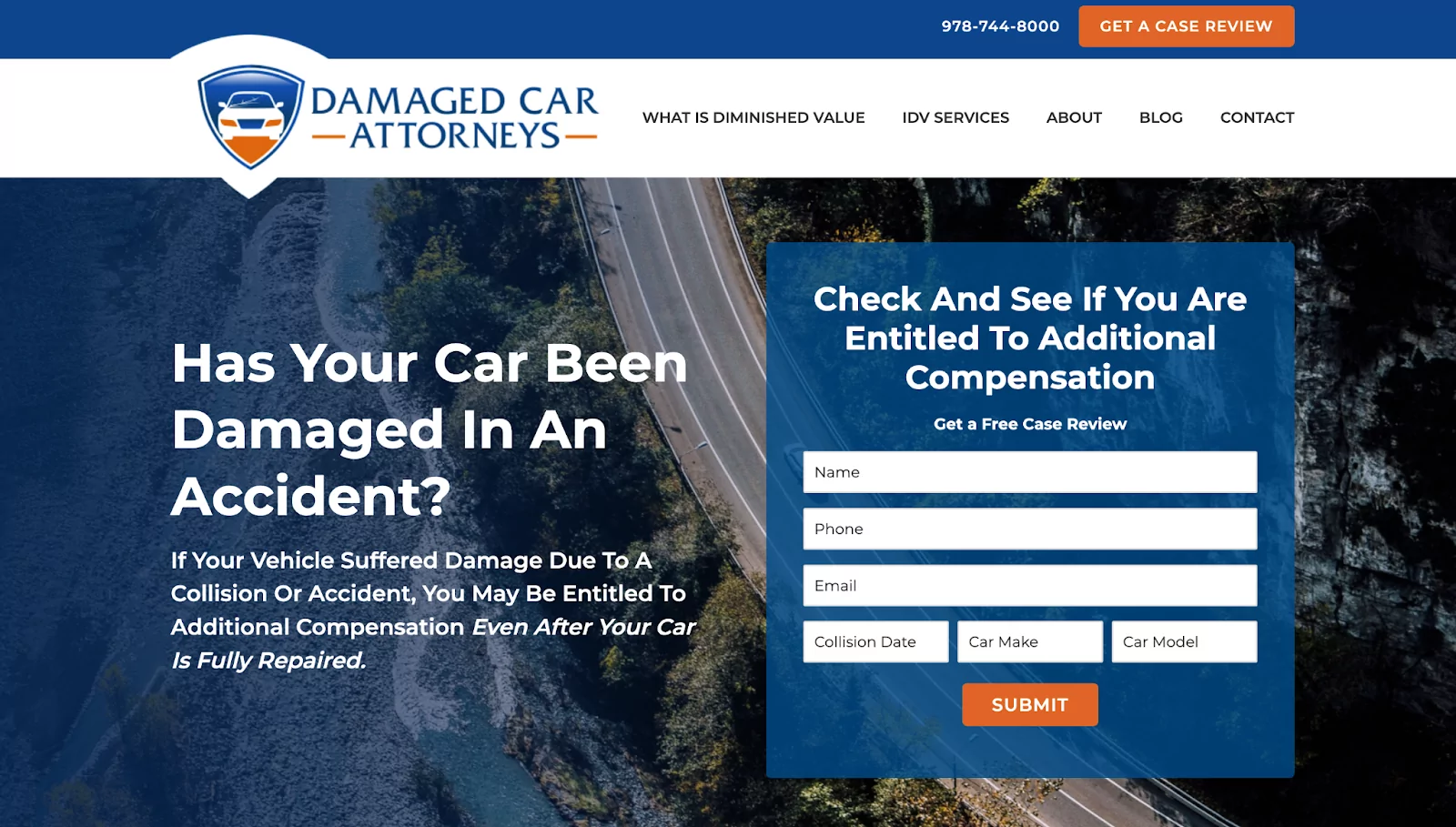damaged car attorneys case review form