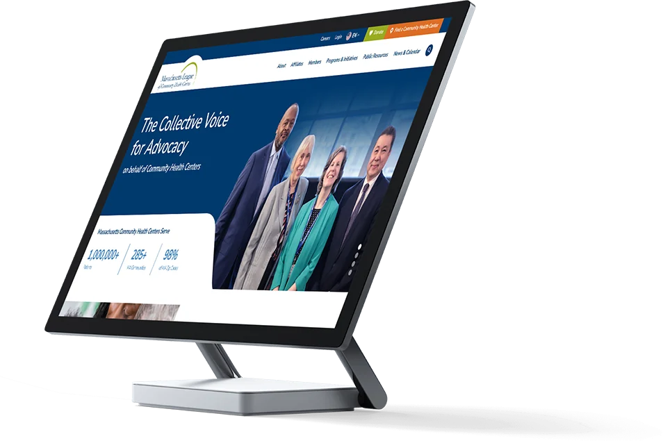 custom website design for Massachusetts League of Community Health Centers